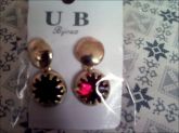 Brinco strass vermelho